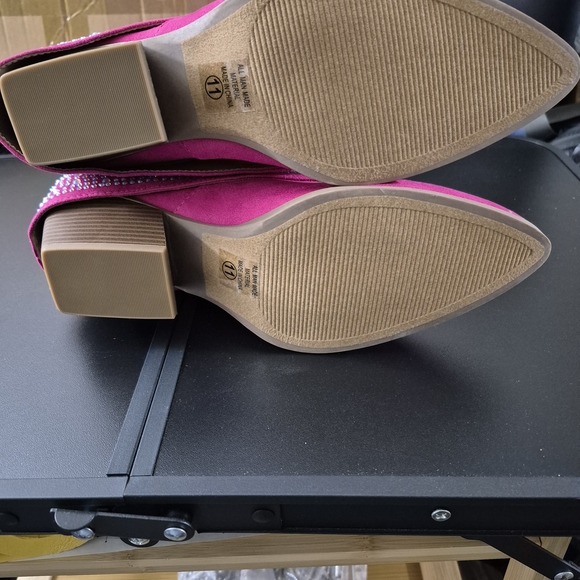 Pink Rhinestone Embellished Boots - Picture 4 of 4